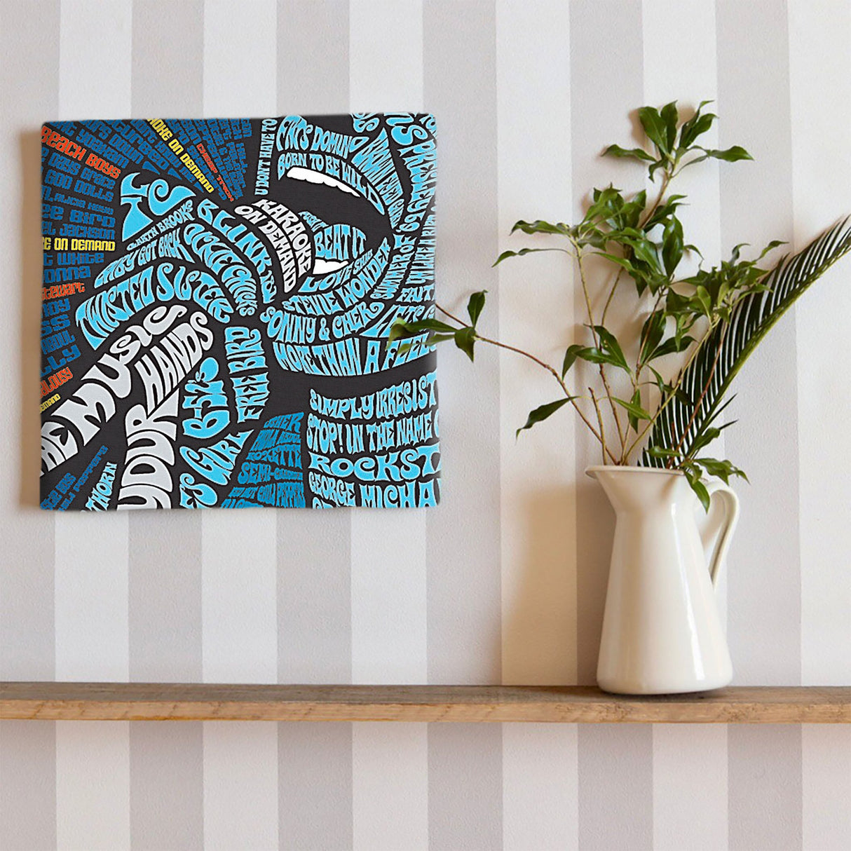 Rock typography art panel photo art typ-0020