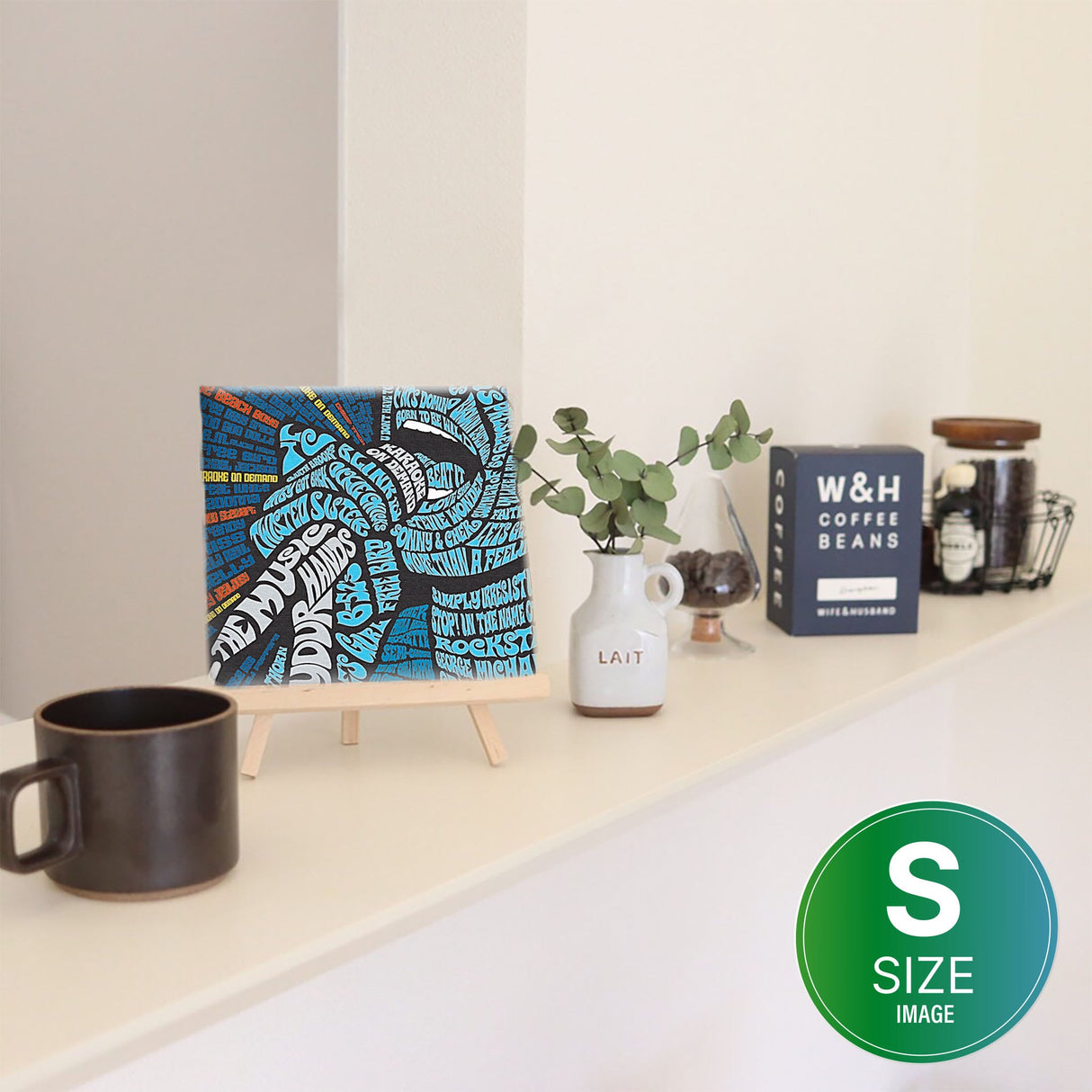 Rock typography art panel photo art typ-0020