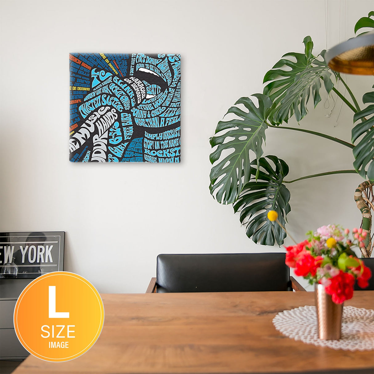 Rock typography art panel photo art typ-0020