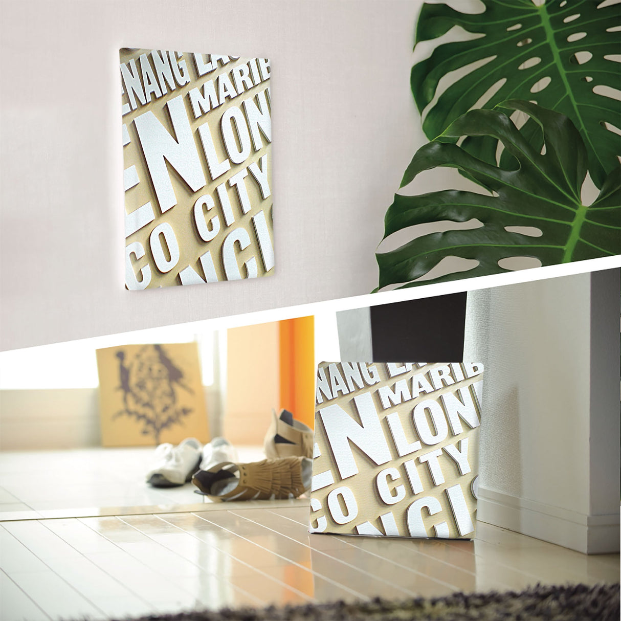 Typograph white interior accessory photo wall hanging typ-0021