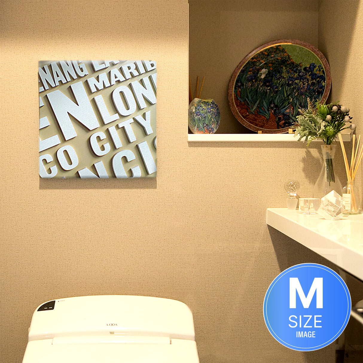 Typograph white interior accessory photo wall hanging typ-0021