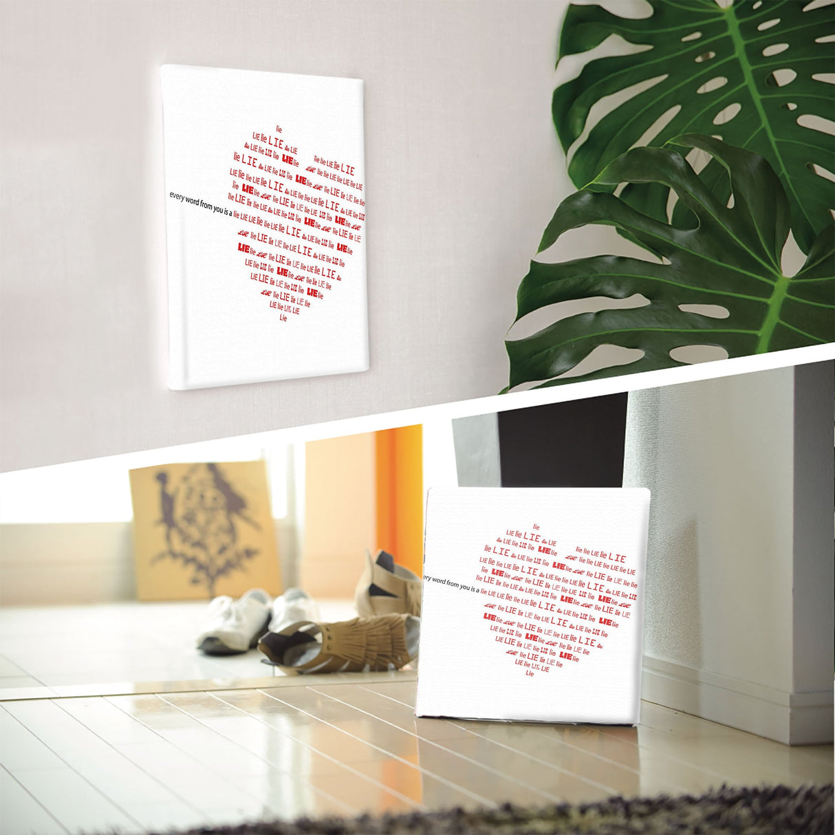 ハートモチーフのアートパネル インテリア アート typ-0028