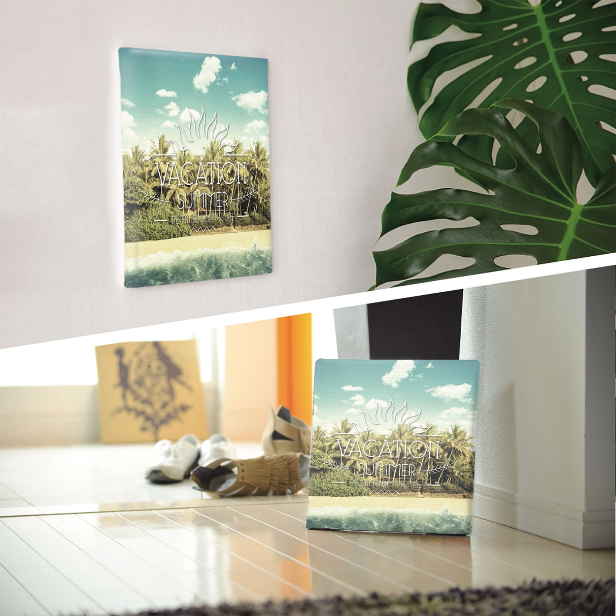 ビーチのファブリックパネル インテリア アート 雑貨 typ-0032