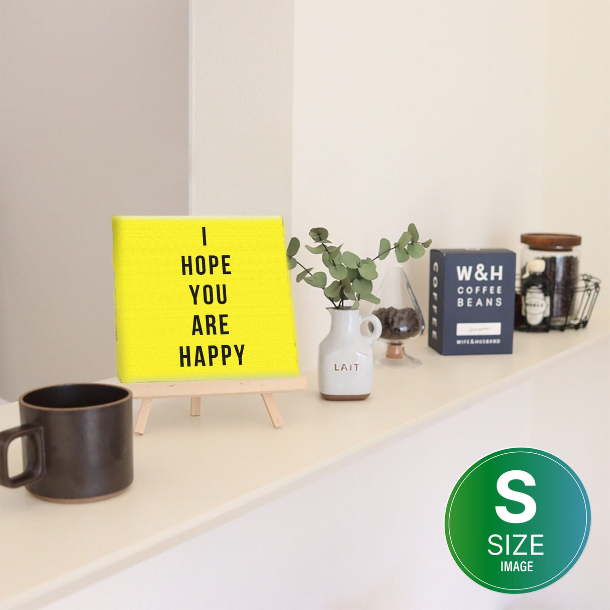 タイポグラフィの壁掛けアート インテリア 雑貨 アート ポップアート ハッピー typ-1610-001