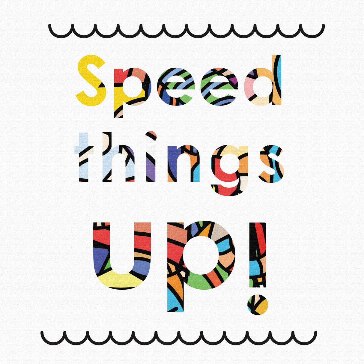 Typography fabric board Interior goods Art Pop art Colorful typ-1611-002