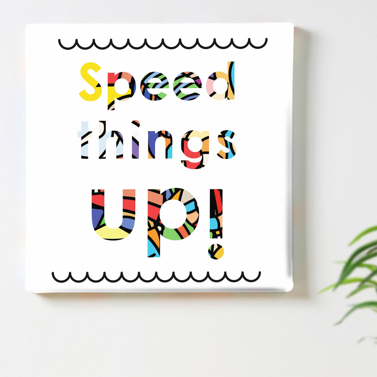 Typography fabric board Interior goods Art Pop art Colorful typ-1611-002