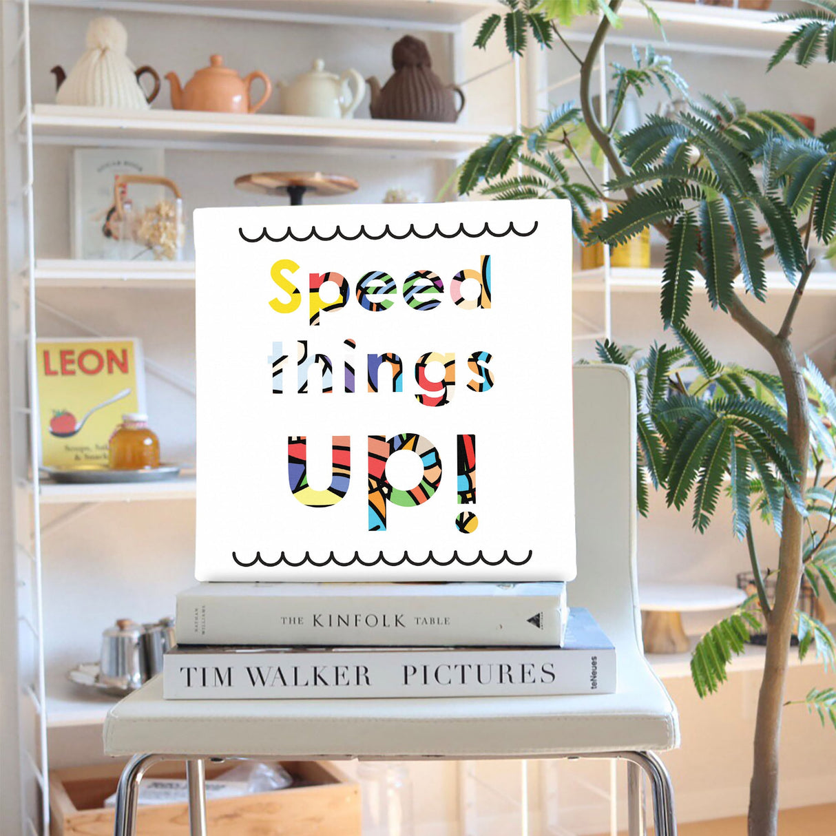 Typography fabric board Interior goods Art Pop art Colorful typ-1611-002