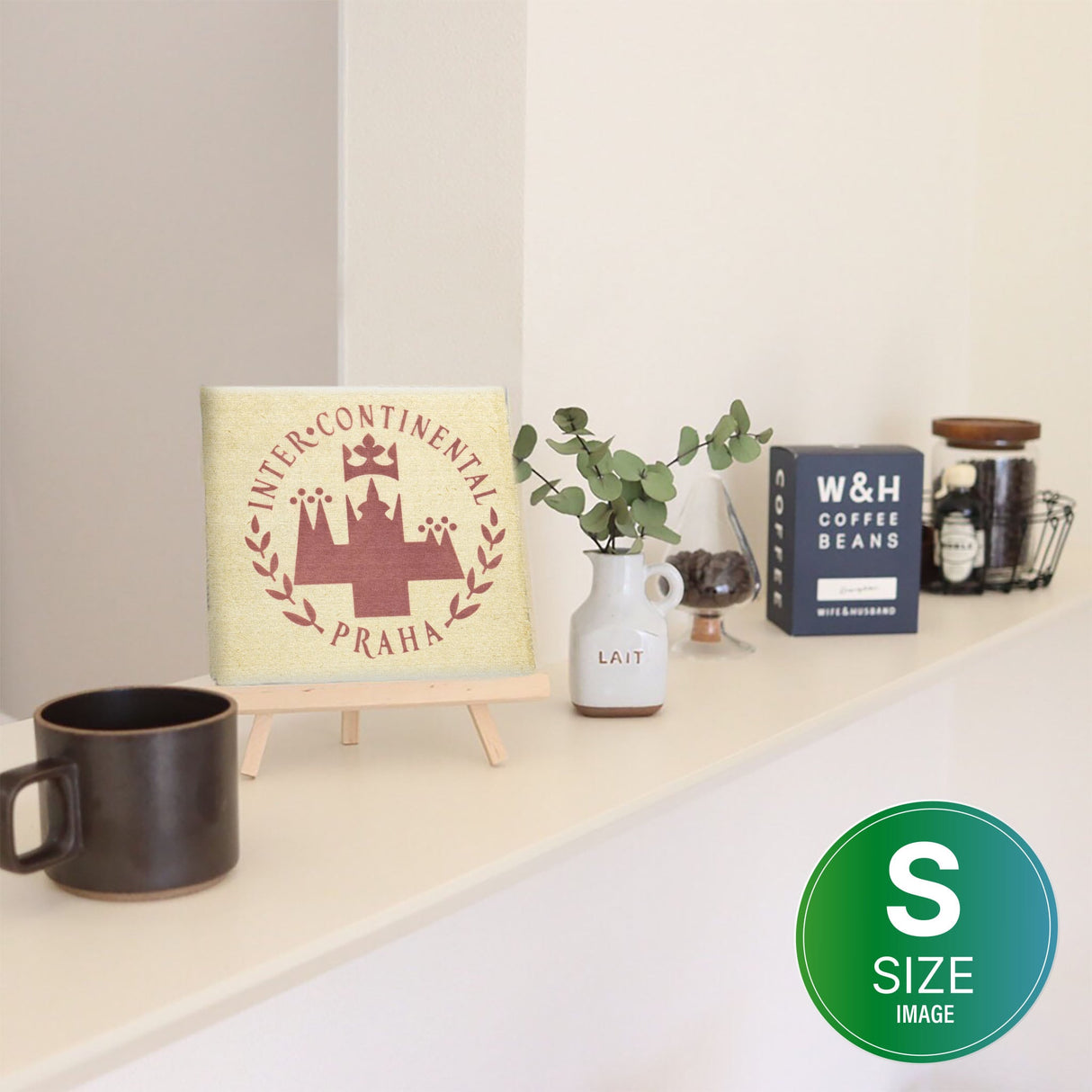 Fabric board with a Scandinavian feel Interior goods Art Typography Simple typ-1702-008