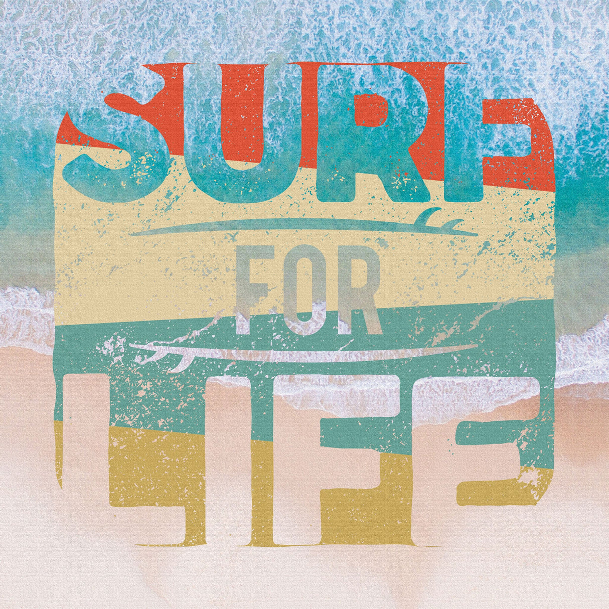Surf wall art interior goods art panel canvas typo-1805-02