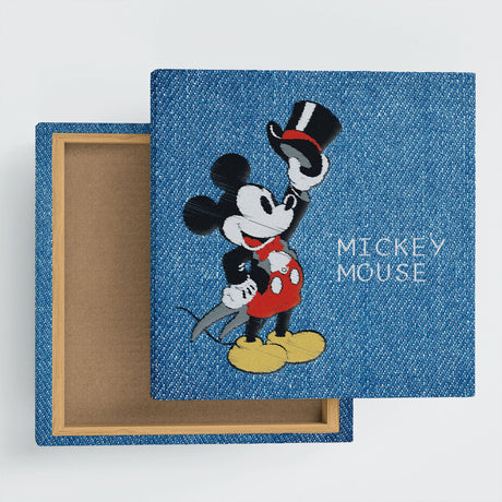 ミッキーマウスのウォールデコ インテリア雑貨 アートパネル キャンバス ディズニー ツートン dsny-2307-01