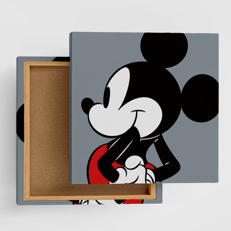 ミッキーマウスのウォールデコ インテリア雑貨 アートパネル キャンバス ディズニー ツートン dsny-2307-02
