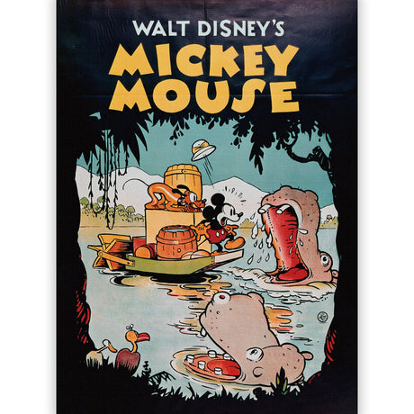 ディズニー クラシックポスター｜ミッキー＆プルート ジャングル探検アートパネル