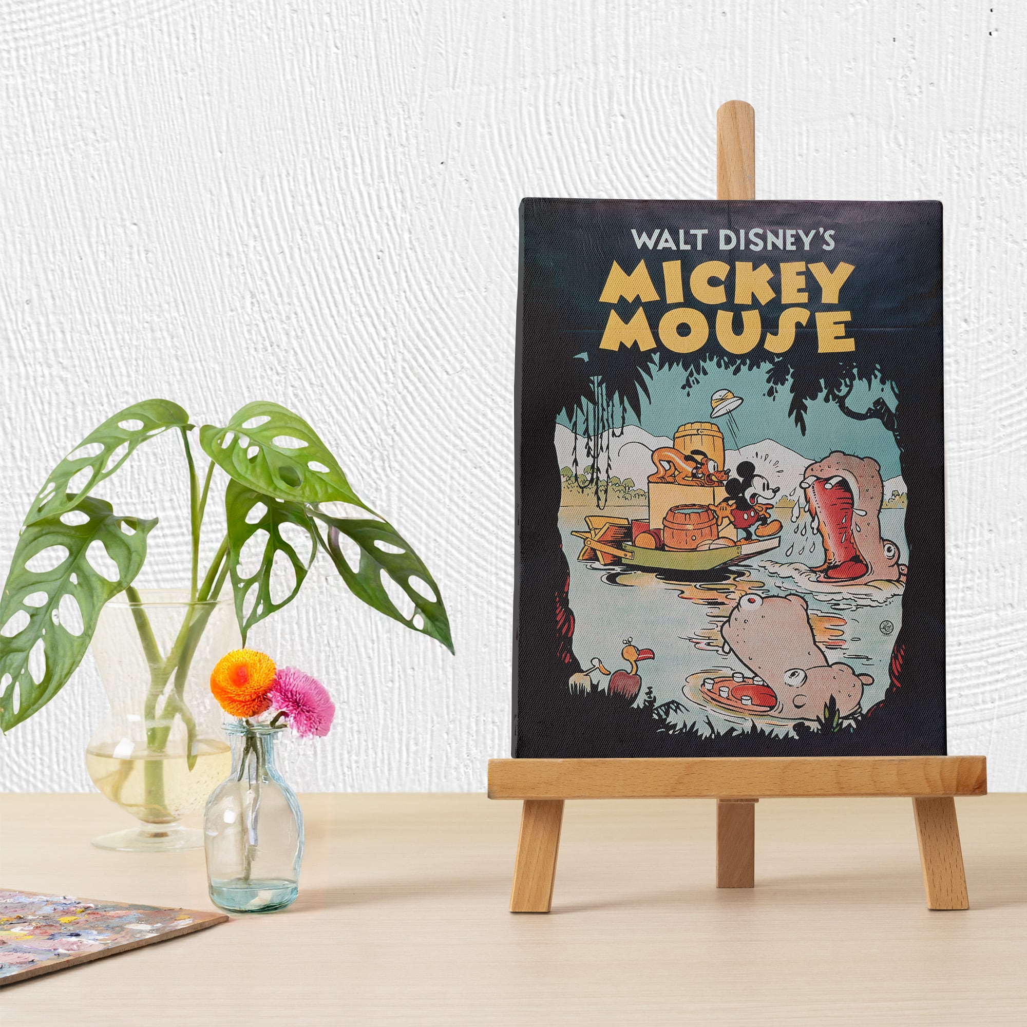 ディズニー クラシックポスター｜ミッキー＆プルート ジャングル探検