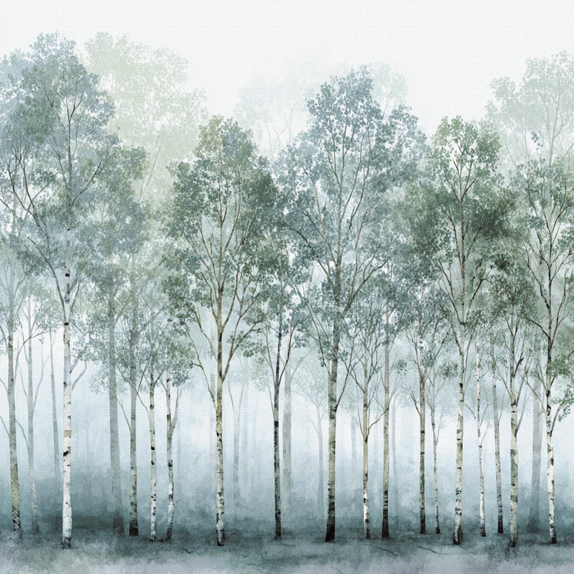 抽象森林画3点セット 静寂の森（Forest of Stillness）｜視線と思考を整える、静かな森林