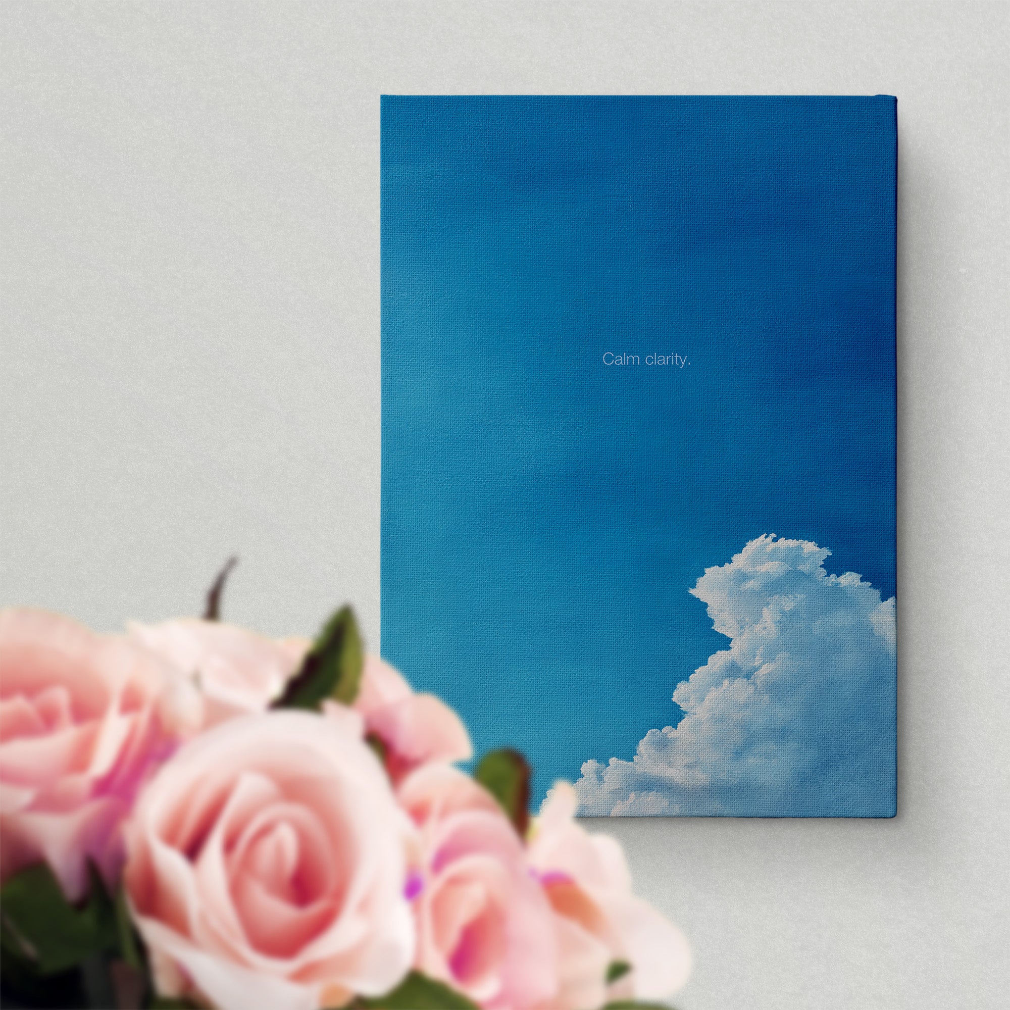Calm clarity.（青空に浮かぶ集中）｜余白と色で整える、集中のための