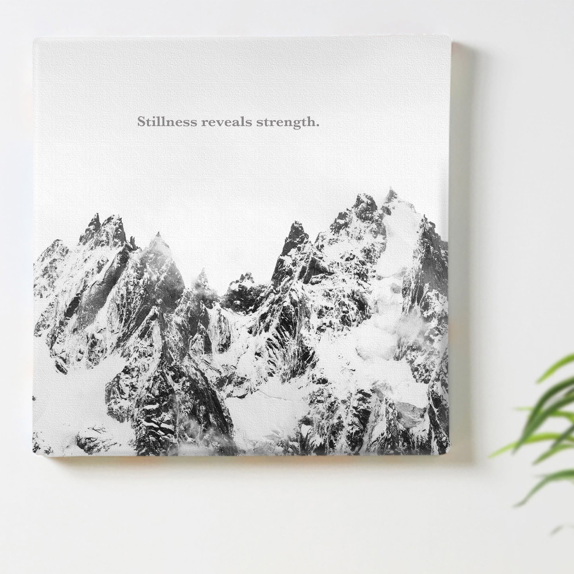 雪山|モノクロ写真 インテリア雑貨 アートパネル キャンバス – ArtDeli