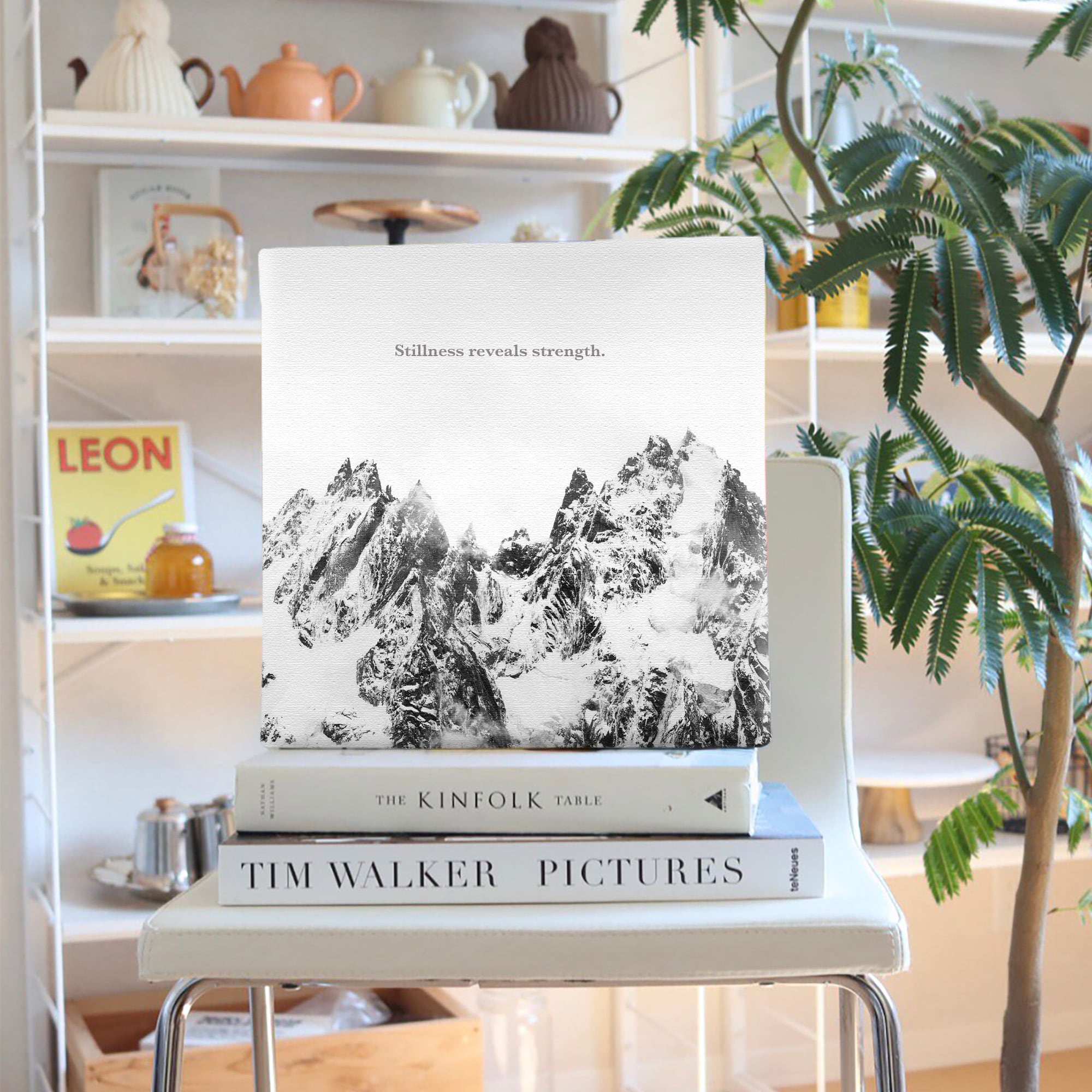 雪山|モノクロ写真 インテリア雑貨 アートパネル キャンバス – ArtDeli