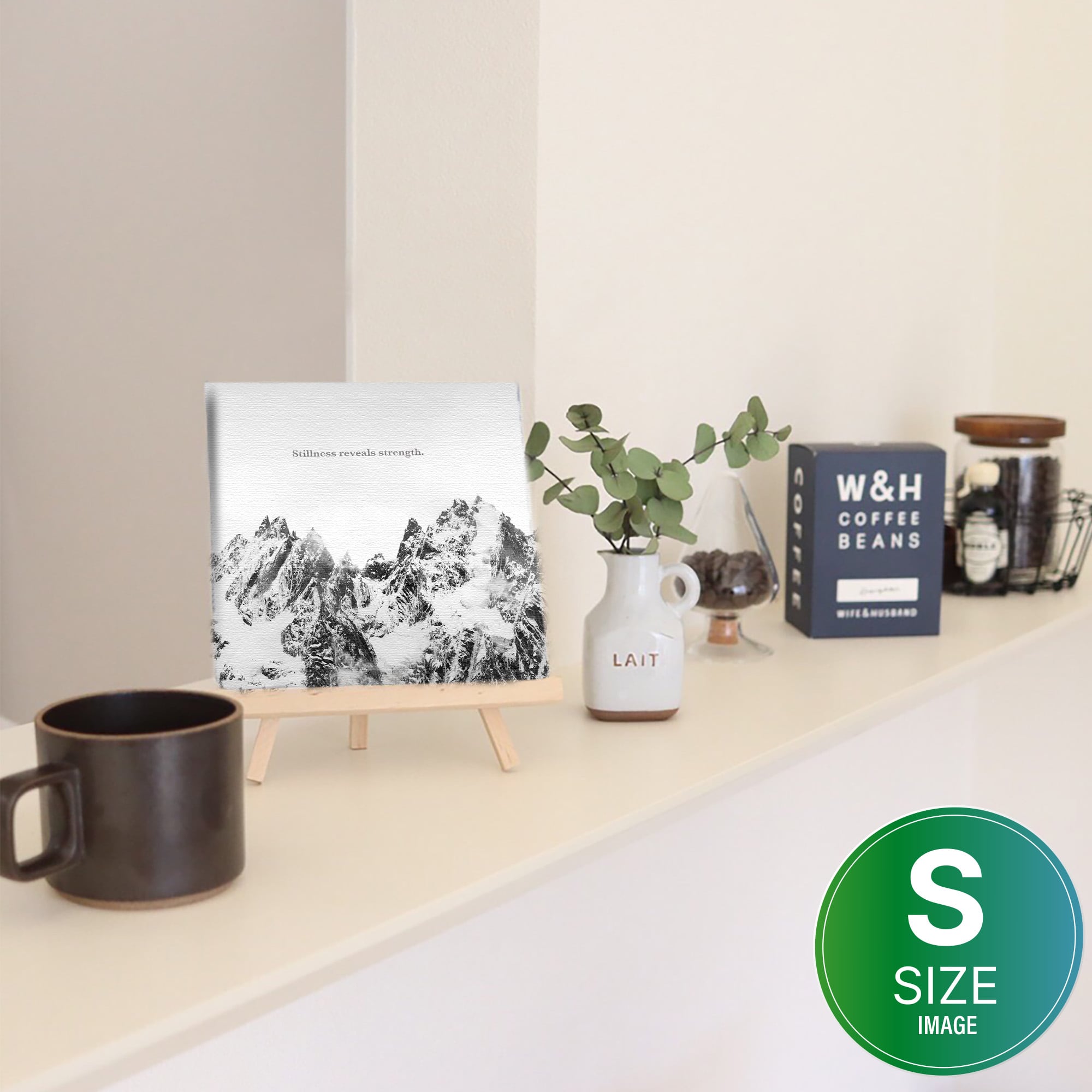 雪山|モノクロ写真 インテリア雑貨 アートパネル キャンバス – ArtDeli