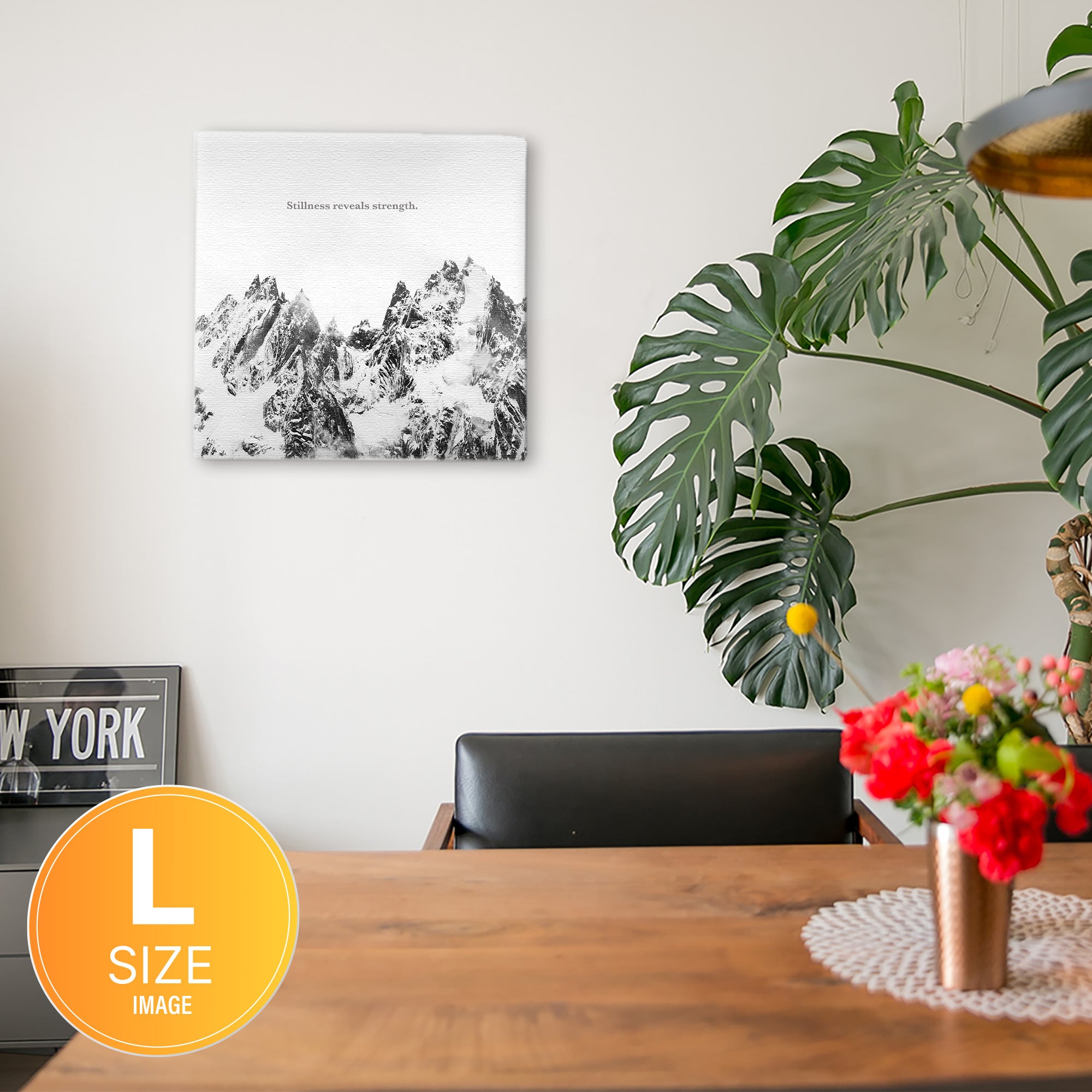 雪山|モノクロ写真 インテリア雑貨 アートパネル キャンバス – ArtDeli
