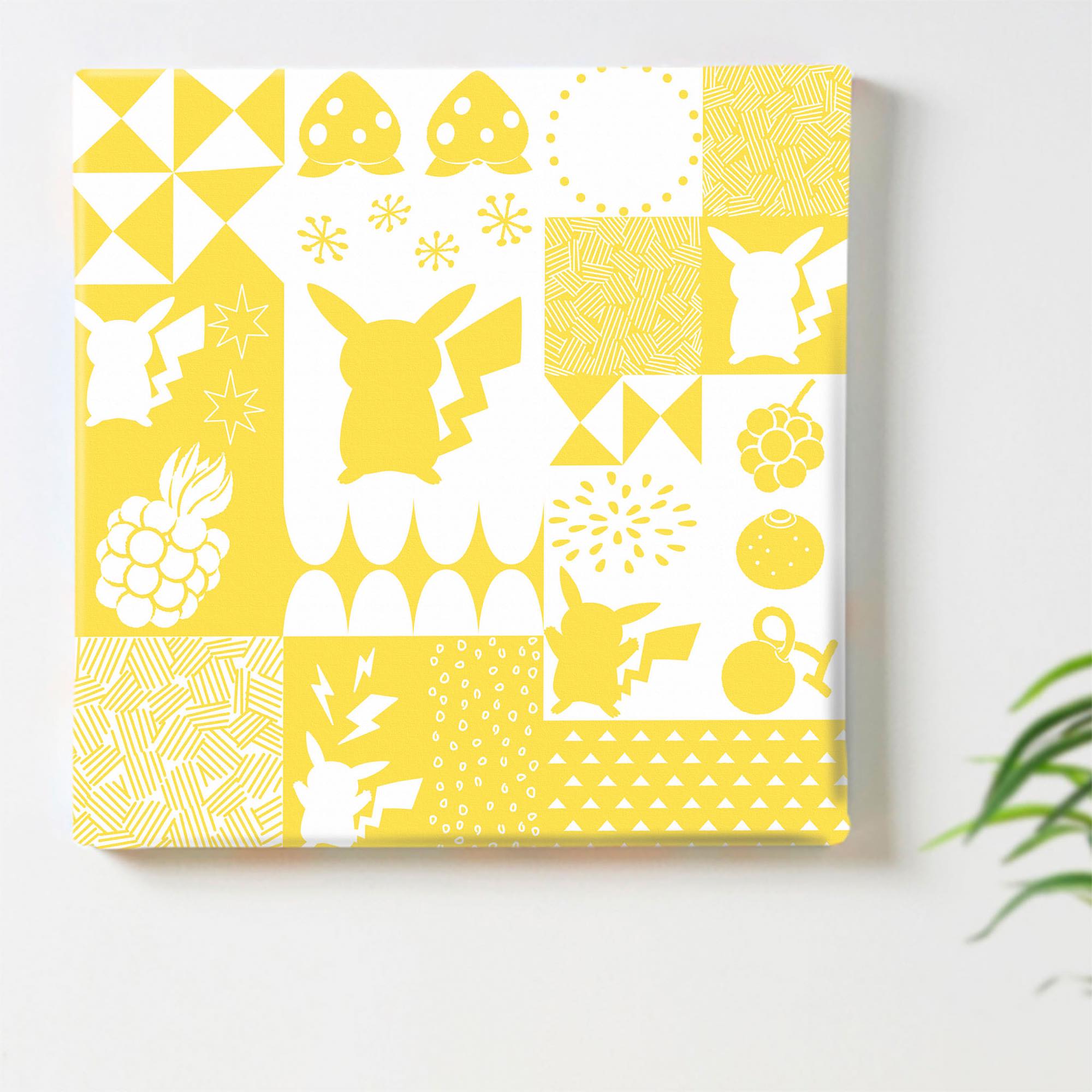 ピカチュウ 北欧風アートパネル｜シンプル＆ポップなキャンバス