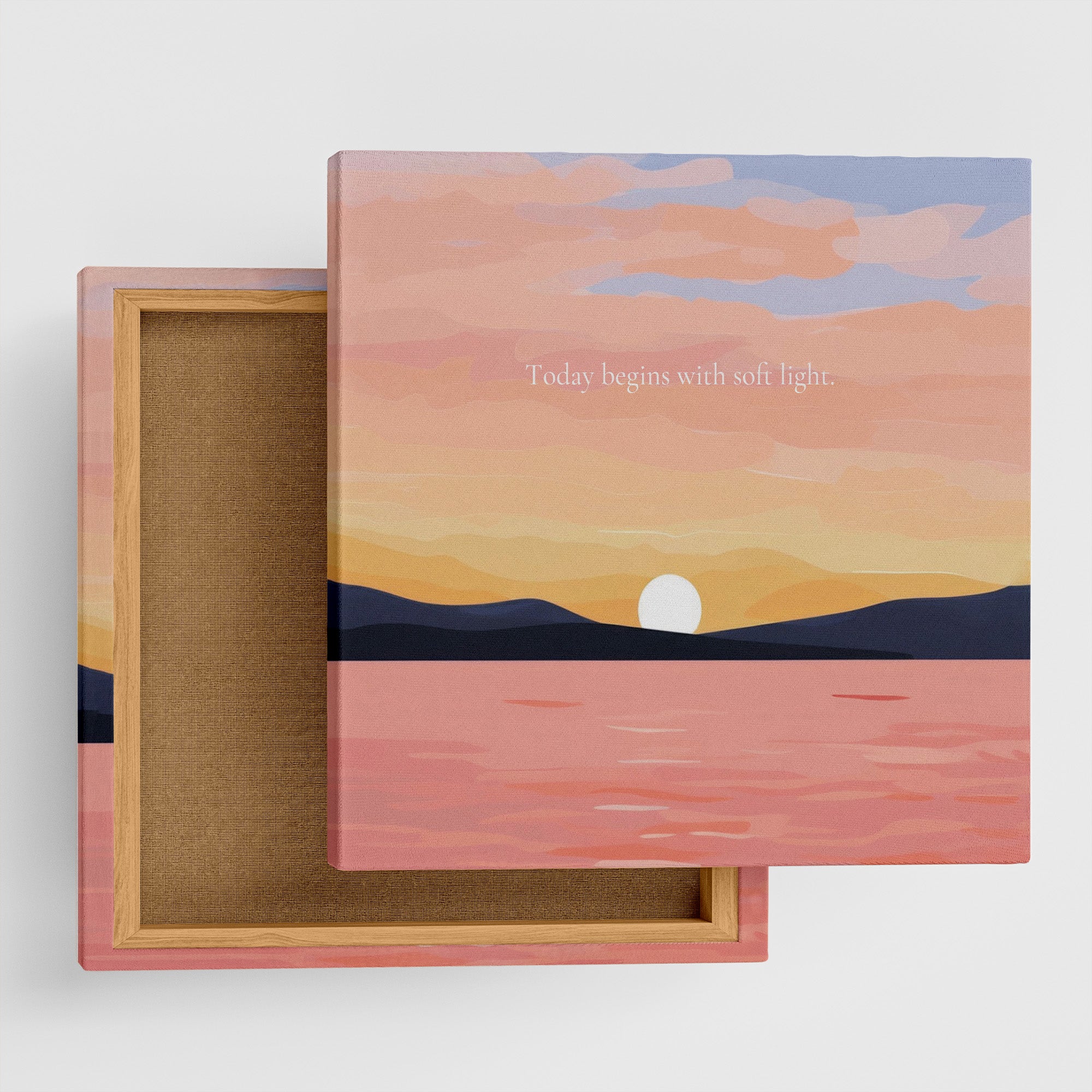 パステル画（原画）朝日。 やわらかな光のはじまり｜エネルギーチャージの朝日アート ― Soft