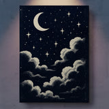 まぶたがそっと落ちて、心が雲に抱かれるようにやわらぐ – 月夜のまどろみ – Moonlit Slumber