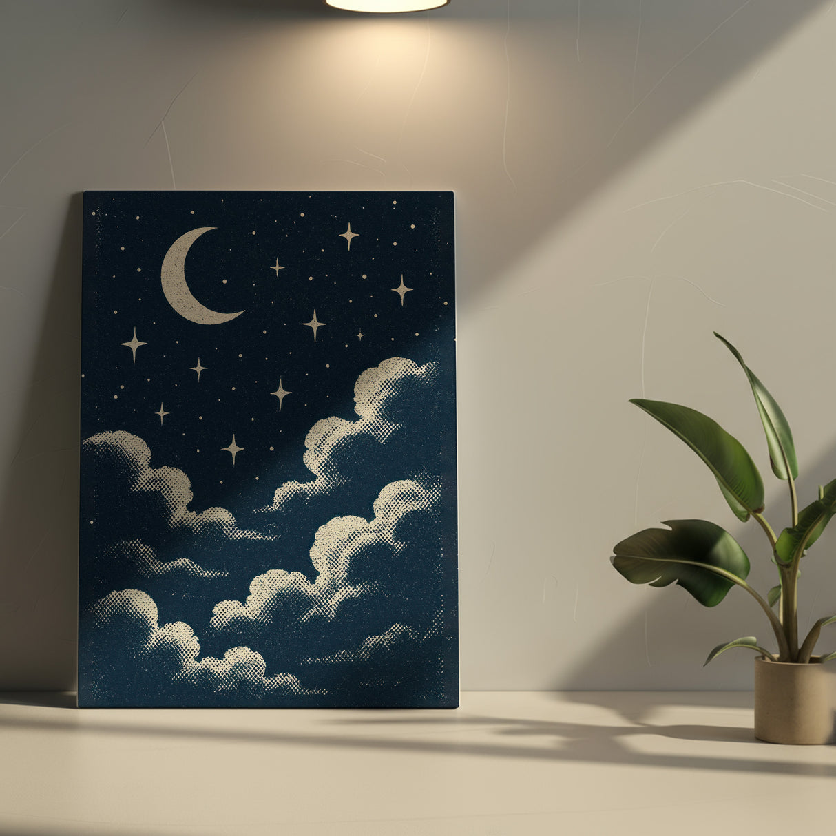 まぶたがそっと落ちて、心が雲に抱かれるようにやわらぐ – 月夜のまどろみ – Moonlit Slumber