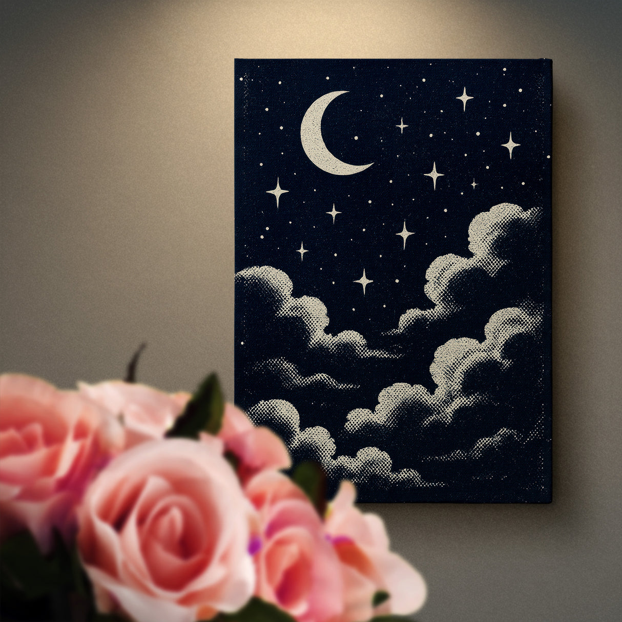 まぶたがそっと落ちて、心が雲に抱かれるようにやわらぐ – 月夜のまどろみ – Moonlit Slumber