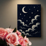 まぶたがそっと落ちて、心が雲に抱かれるようにやわらぐ – 月夜のまどろみ – Moonlit Slumber