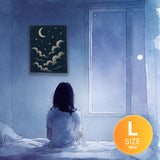 まぶたがそっと落ちて、心が雲に抱かれるようにやわらぐ – 月夜のまどろみ – Moonlit Slumber