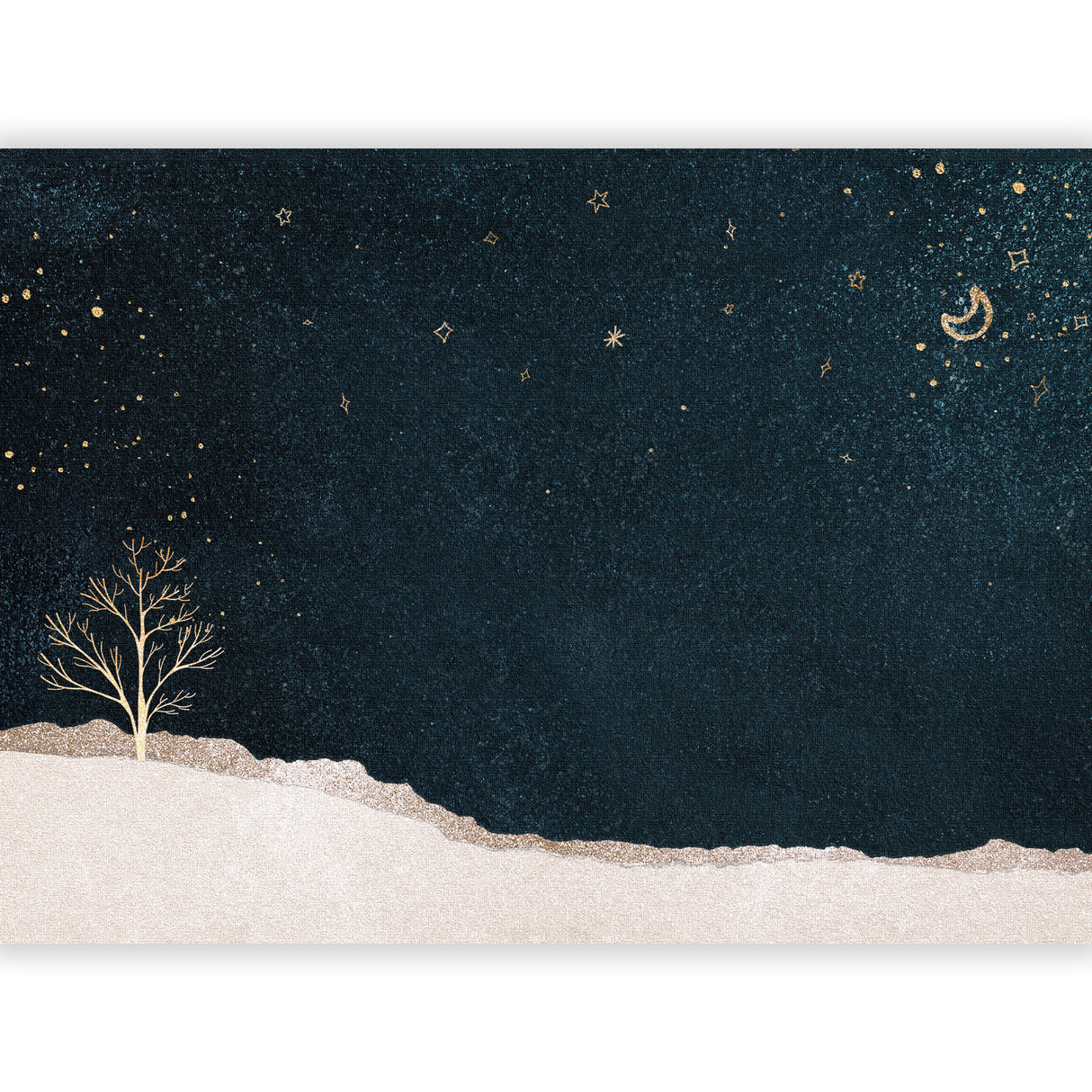 心の表面がそっと静まり、静寂に身をあずけていく – 雪夜の余白 – Silent Snow Night