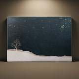 心の表面がそっと静まり、静寂に身をあずけていく – 雪夜の余白 – Silent Snow Night