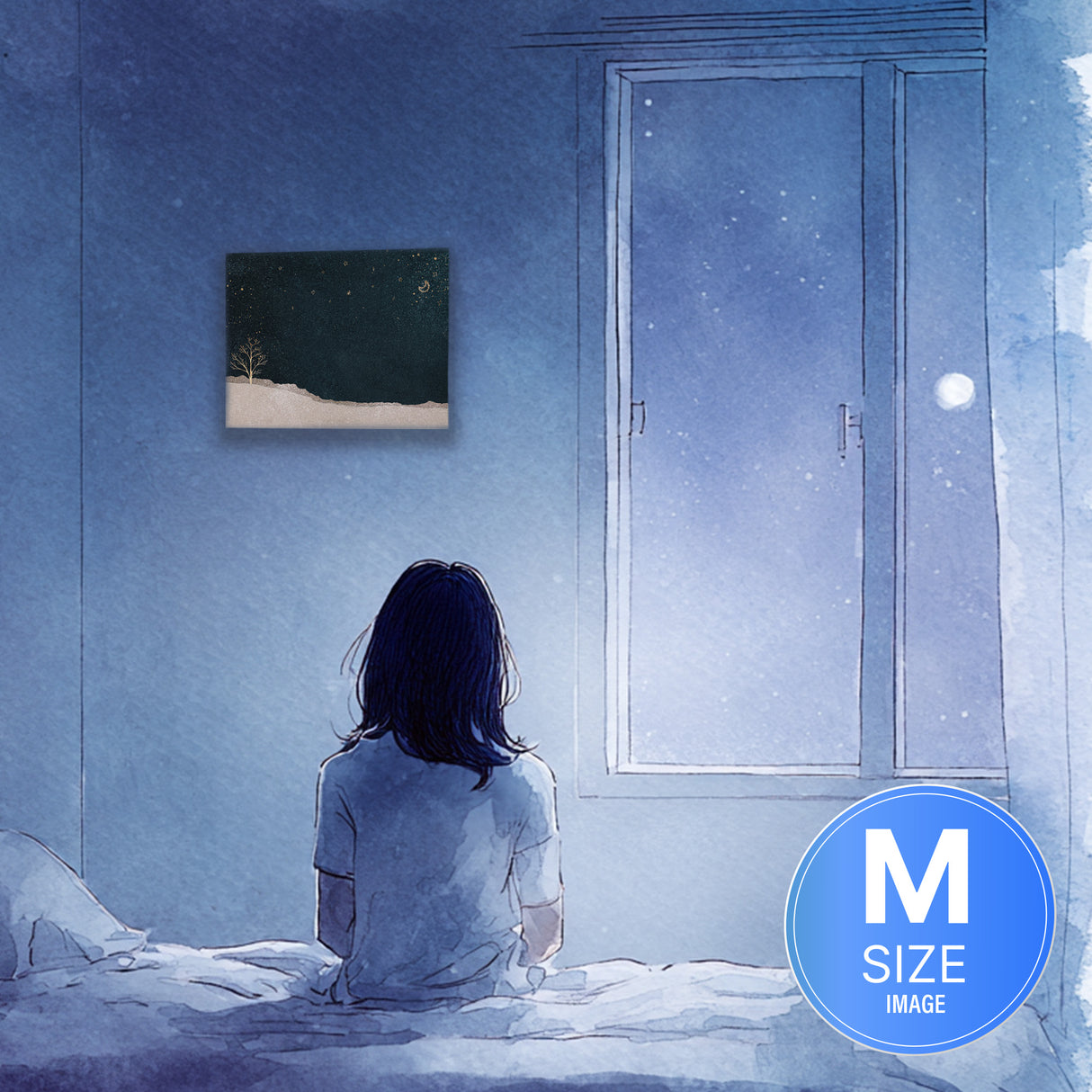 心の表面がそっと静まり、静寂に身をあずけていく – 雪夜の余白 – Silent Snow Night