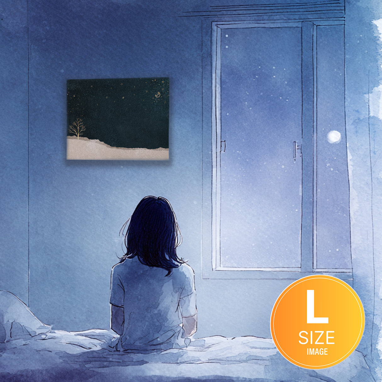 心の表面がそっと静まり、静寂に身をあずけていく – 雪夜の余白 – Silent Snow Night