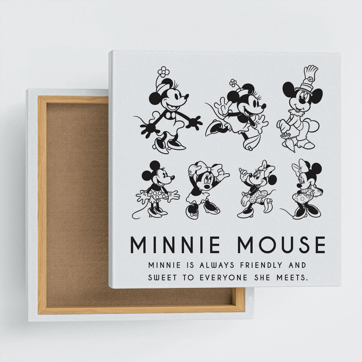 Minnie Mouse art panel interior goods art monochrome dsny-1710-02