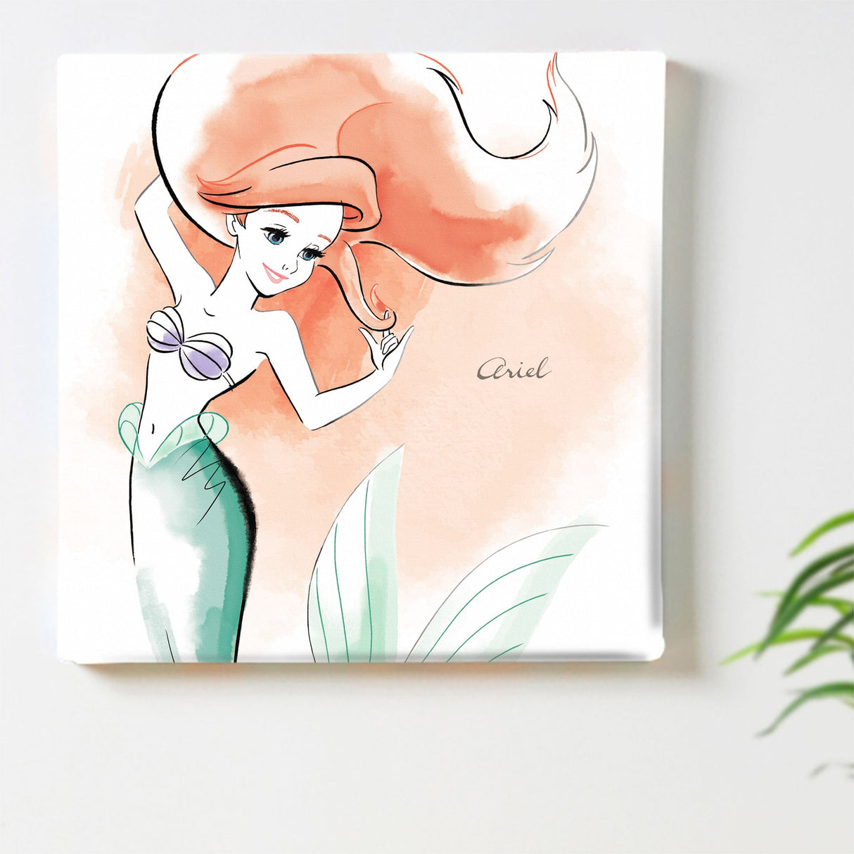 Ariel fabric panel interior goods art panel canvas Disney princess dsny-1901-007