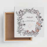 Piglet Fabric Panel Set Interior Goods Art Panel Canvas Winnie the Pooh Pink dsny-2011-14