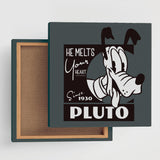 Pluto wall decor interior goods art panel canvas Disney monochrome dsny-2303-10