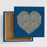 Scandinavian Heart Art Board, Interior Design for Living Alone, pat-0296-blu