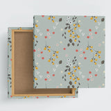 Flower fabric board Interior goods Art panel Canvas Gray Plants patt-2003-11