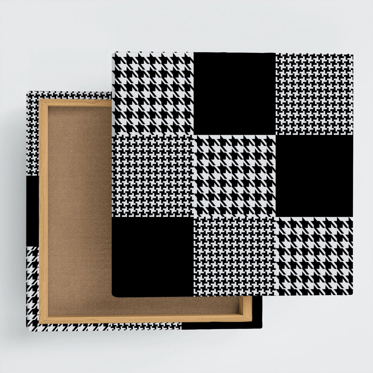 Houndstooth fabric panel Interior goods Art panel Canvas Geometric pattern patt-2112-002