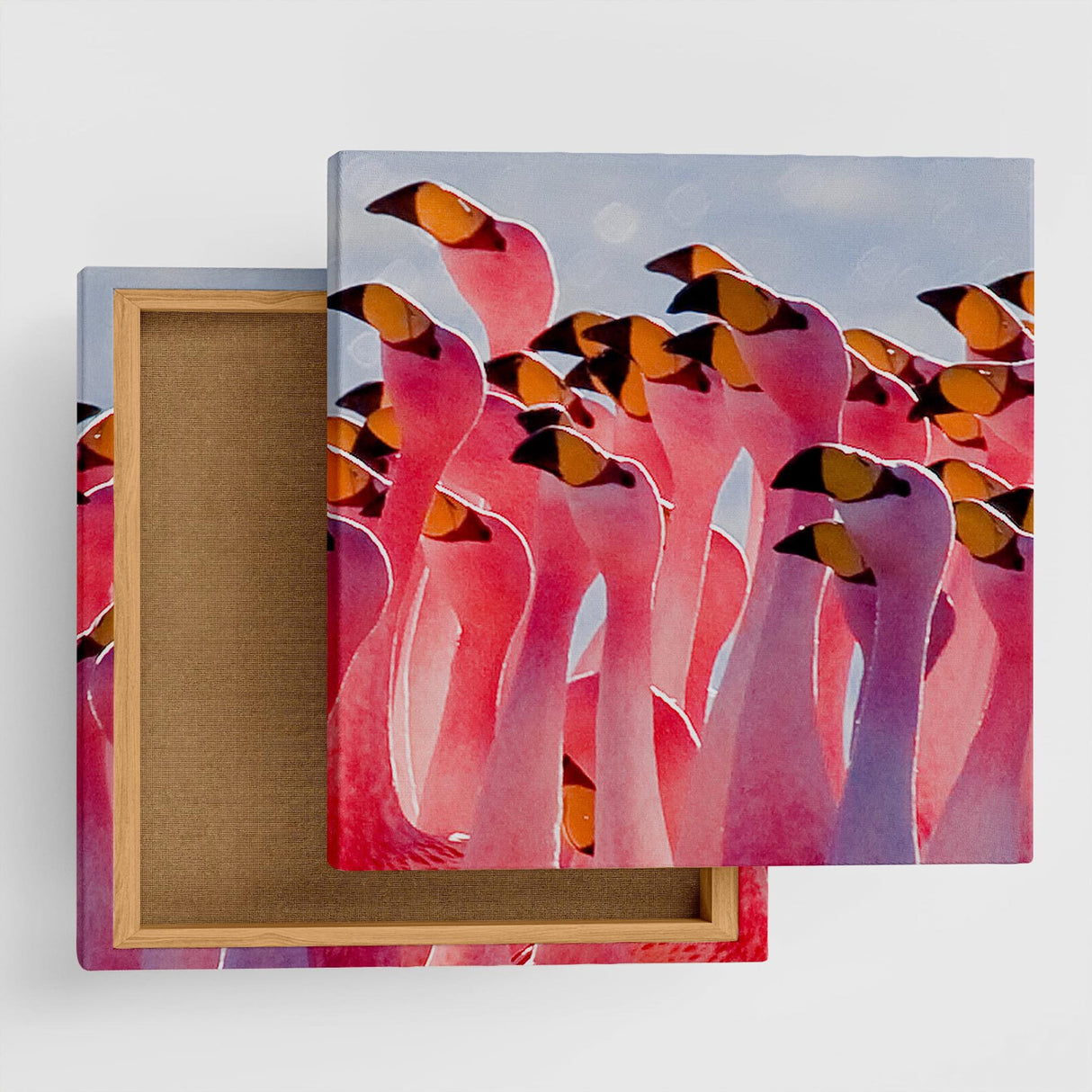 Flamingo-themed fabric panel for single-person living interior pho-0061