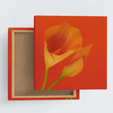 Flower Art Panel Interior Goods Art Panel Canvas Orange poht-2205-01