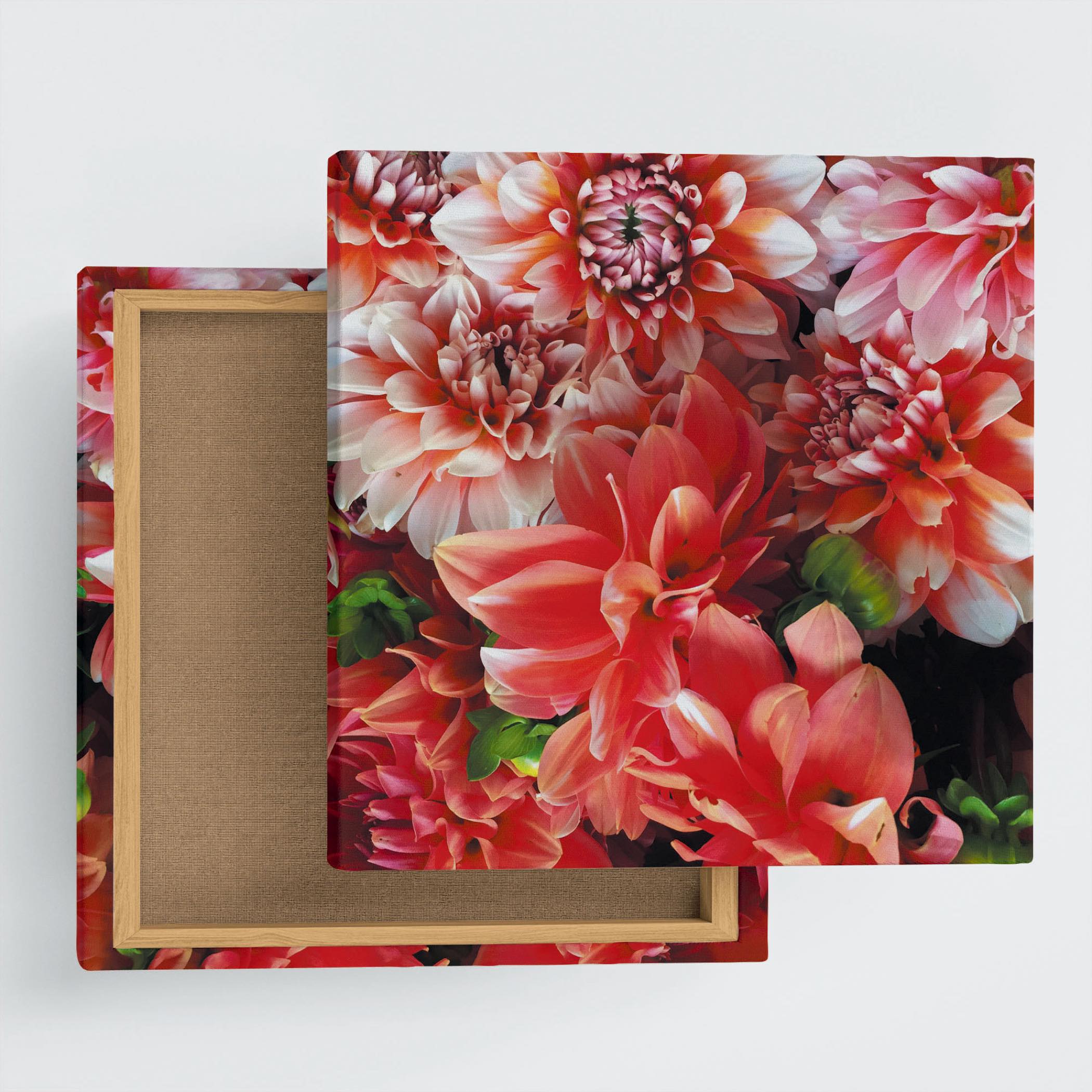 Floral Fabric Board Interior Goods Art Panel Canvas Pink