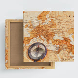 European map art board, small items, interior decoration, pop-0082