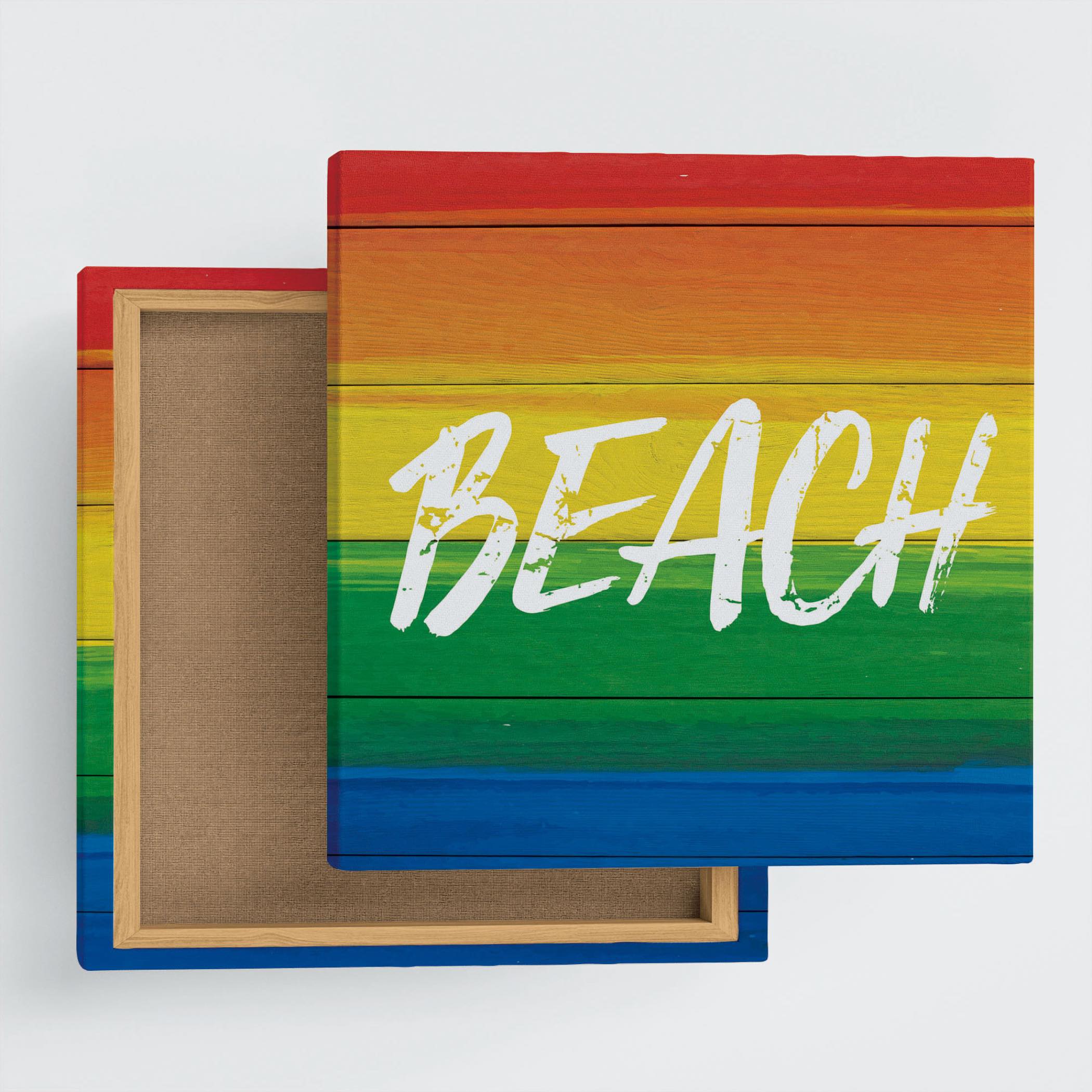 レインボーの壁掛けアート インテリア 雑貨 アート ハワイ BEACH popa
