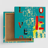 LOVE motif, typography art panel wall decor interior typ-0008