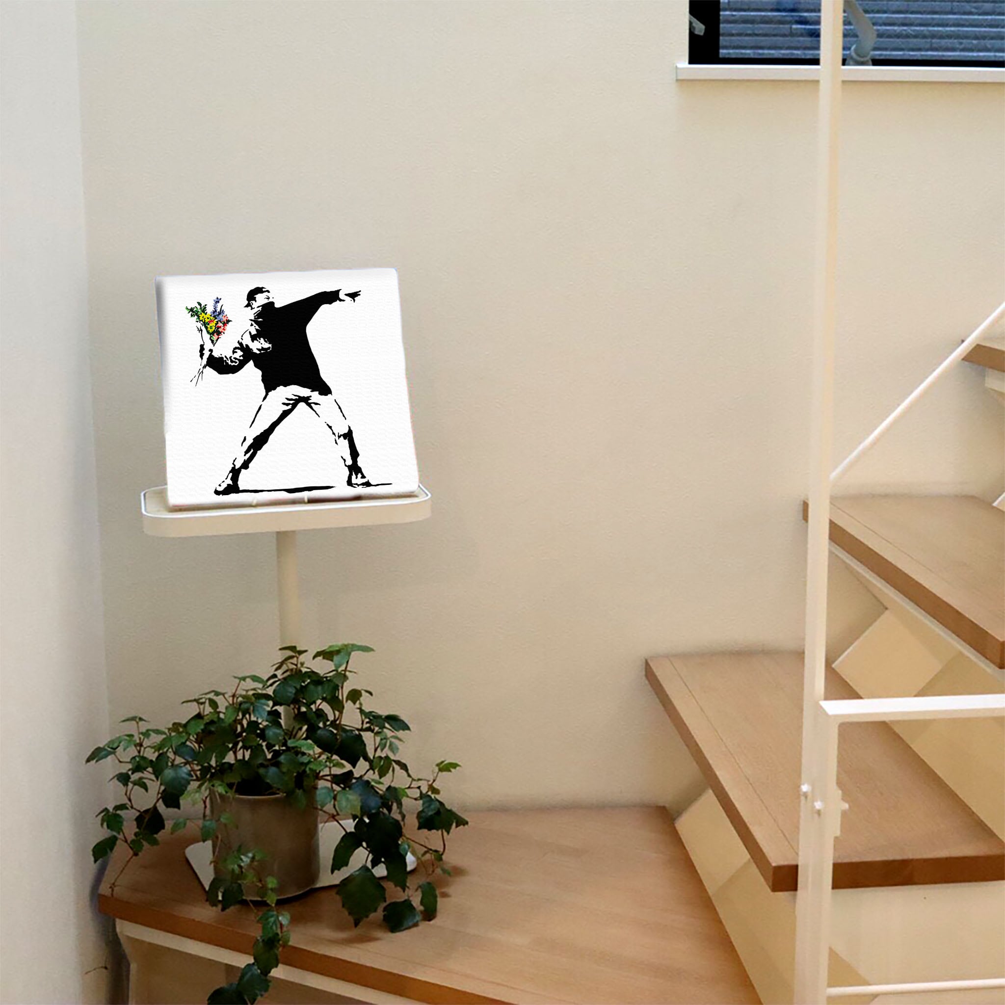 Banksy Design Officially Licensed Japanese Fabric Board Art Panel