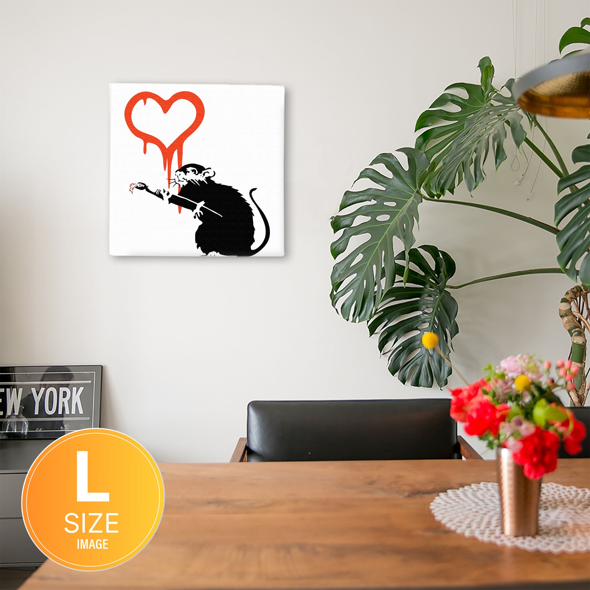 バンクシー デザイン 日本正規ライセンスのファブリックパネル