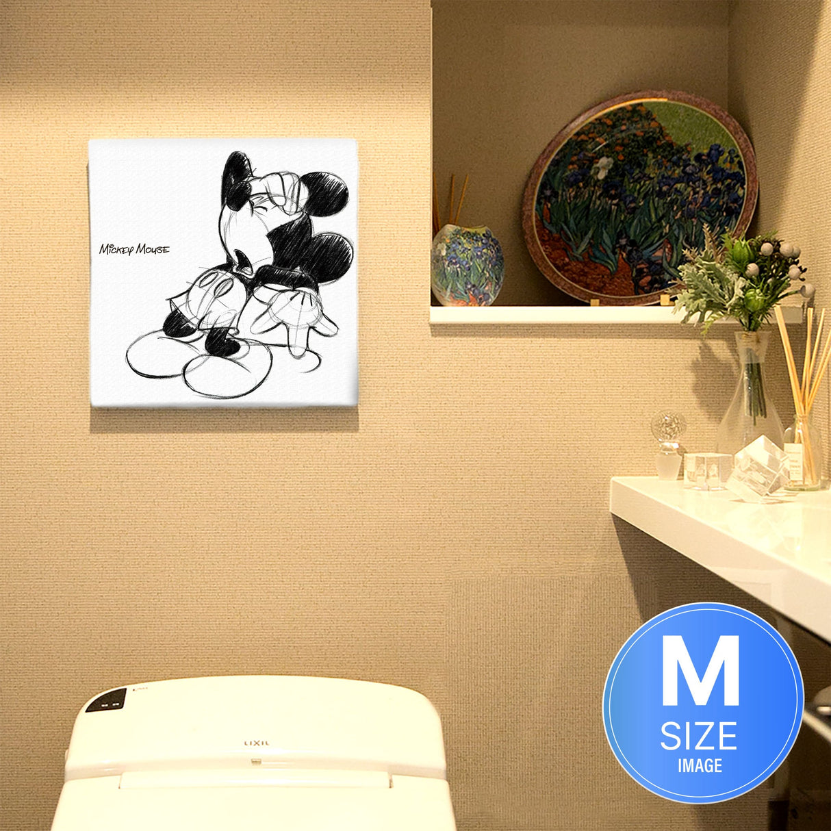ミッキーのファブリックパネル Disney アート dsn-0006